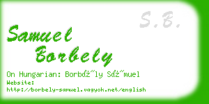 samuel borbely business card